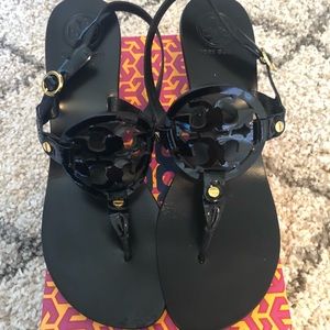 Tory Burch Holly Black Sandals Size 9.5